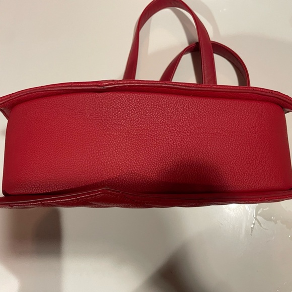 Lux De Ville Matte Red Coffin Handbag Rockabilly Skull Purse - Picture 3 of 12
